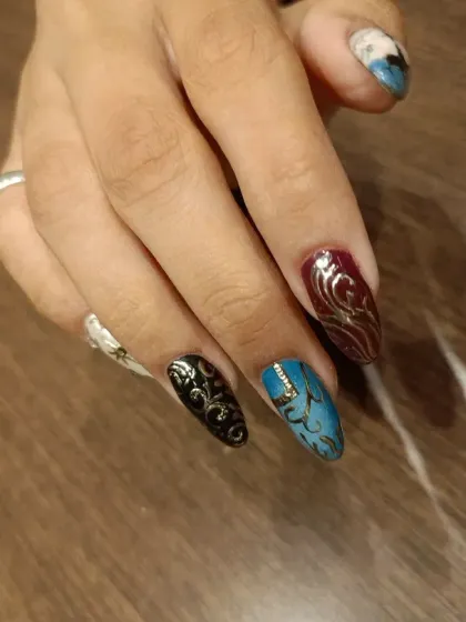 Another view of the fantasy-inspired anime nail set.