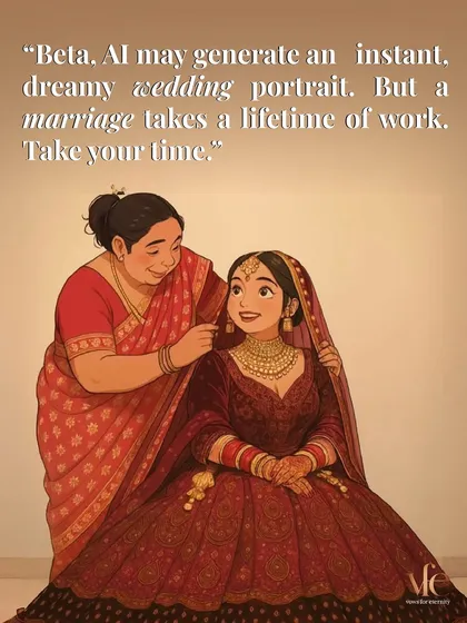 An AI-generated wedding portrait is instant, but a real marriage takes a lifetime of work. I encourage you to take your time and build a foundation that is real, not just picture-perfect.