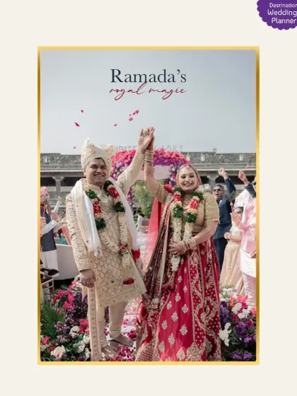 The moment of 'Jaimala' or Varmala, where Javni and Deepesh officially became one. We ensure this moment is picture perfect with a beautiful floral backdrop.
