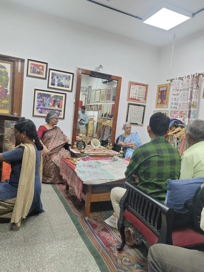 Hosting design students from Bagalkot at the studio. It was a wonderful interaction and a great learning exchange for everyone involved.