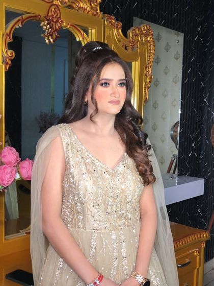 A beautiful portrait of the engagement bride. She looks absolutely radiant.