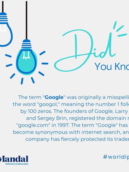 The name "Google" was a misspelling of "googol." The company has since fiercely protected its trademark, which is now synonymous with internet search.