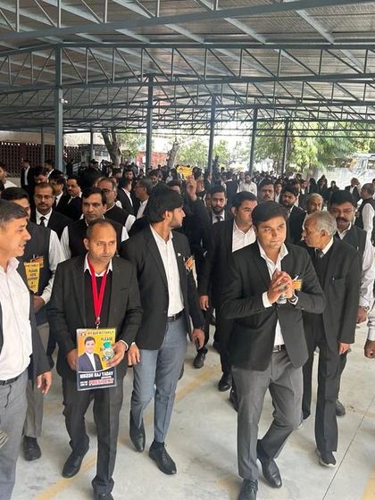 Leading the way during a campaign walk. I am committed to being at the forefront, guiding and fighting for my legal family.