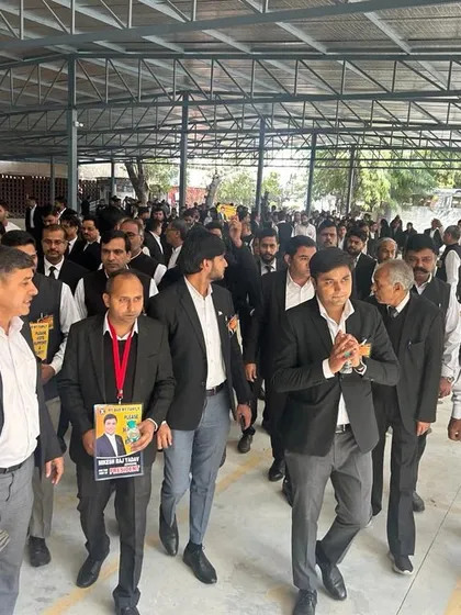 Leading the way during a campaign walk. I am committed to being at the forefront, guiding and fighting for my legal family.