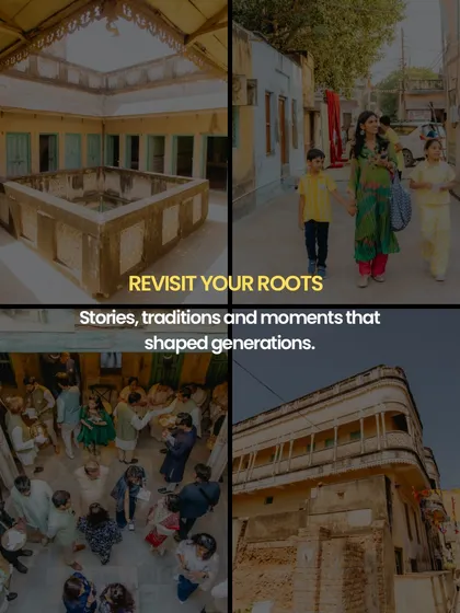 Our 'Revisit Your Roots' experience is about connecting generations. We help families plan trips to ancestral homes and villages, turning a simple visit into a curated event filled with stories, traditions, and shared moments.