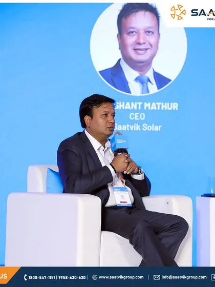 Our CEO, Mr. Prashant Mathur, speaking at the Mercom India Renewables Summit 2025, highlighting the need to fortify India’s domestic manufacturing base for a self-reliant solar future.