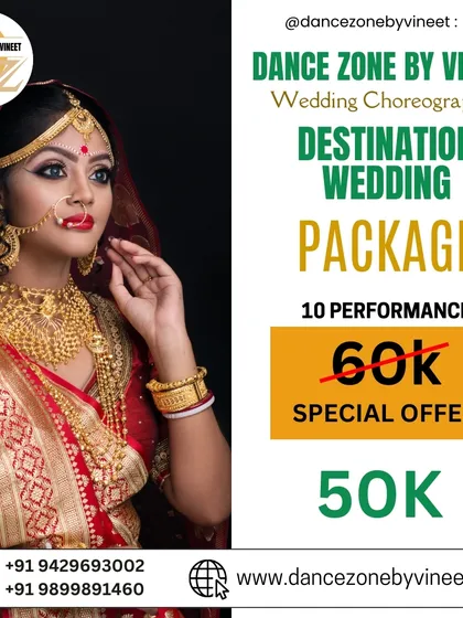 Our Destination Wedding Package includes choreography for 10 performances, designed to make your out-of-town wedding celebration spectacular.