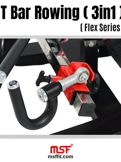 A detail shot of the adjustable components on our T-Bar rowing machine, showcasing the high-quality hardware and engineering.