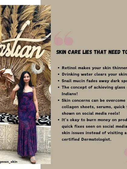 Let's put some common skincare lies to rest. This post debunks myths about retinol, snail mucin, and the concept of "glass skin," reminding you to trust a board-certified dermatologist over social media trends.