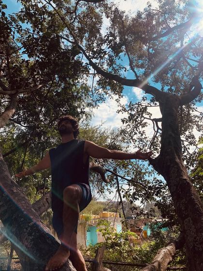 Channeling my inner Mowgli. Nature always wears the color of the spirit.