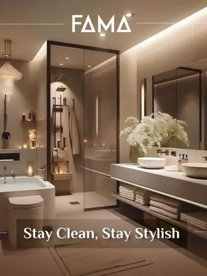 Stay clean and stay stylish with a bathroom designed for wellness. The non-porous M-Core surfaces on the vanity and surrounding areas make it simple to maintain a pristine, spa-like environment at home.
