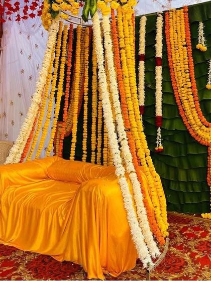 Shanaya Decorations - All-Inclusive Ceremony Packages (Haldi & Mehendi) Eco-Inspired & Floral Walls photo 5