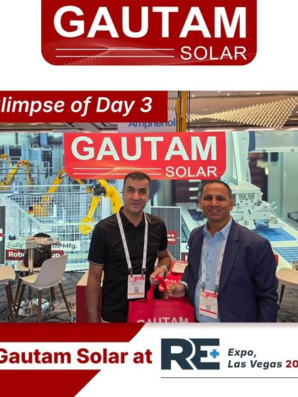 A glimpse from Day 3 at the RE+ Expo in Las Vegas 2025. It was a proud moment to represent one of India's leading solar module manufacturers on this prestigious global platform and connect with industry leaders.