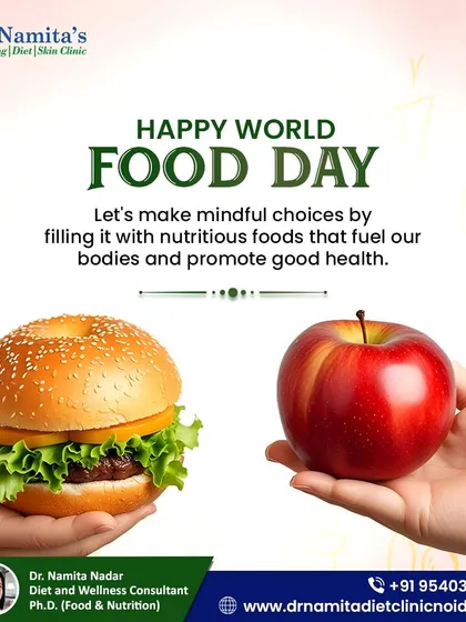 Happy World Food Day. Let's make mindful choices by filling our bodies with nutritious foods that fuel us and promote good health.