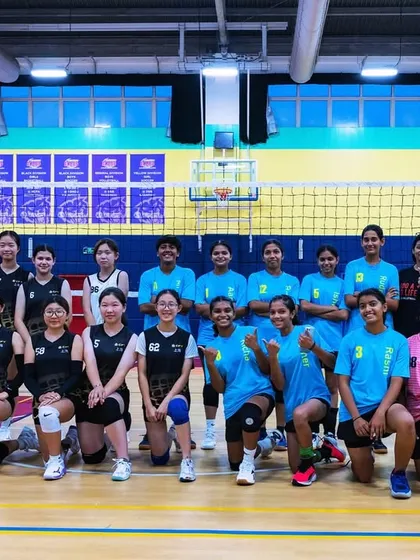 Our team standing alongside our final opponents. Mutual respect is a huge part of the game, and we were honored to compete against such a talented team.
