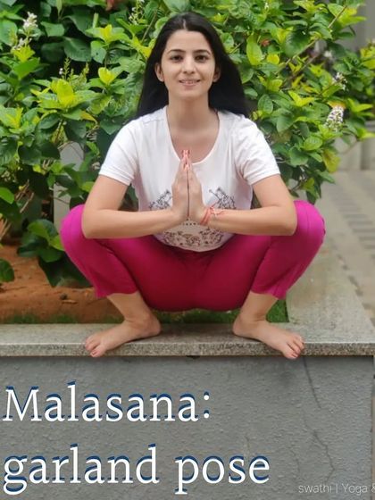 This is Malasana, or the Garland Pose. It's a fantastic squat for improving hip mobility and aiding digestion.