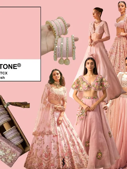 Blush pink, or 'First Blush' as Pantone calls it, is a timeless choice for weddings. It adds a touch of romance and femininity, and we can find the perfect shade of pink to complement whether you have warm or cool undertones.