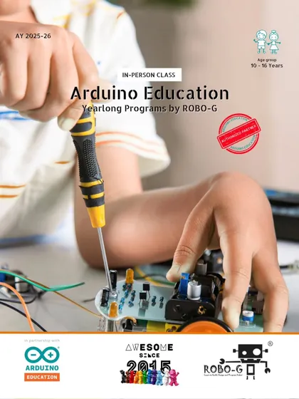 Beyond LEGO, we are an authorized Arduino Education partner. This flyer highlights our year-long programs that introduce students to the world of electronics, coding, and IoT, building a strong foundation for future-ready STEM skills.