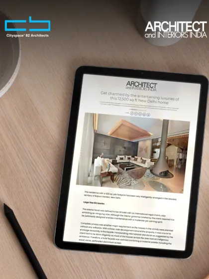 Our residential project, The Centaurus, was featured in Architect and Interiors India. The article highlights its thoughtful blend of luxury and minimalism in a sophisticated statement of contemporary living.