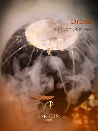 A touch of sweet, a world of wonder. This dramatic dessert is presented with dry ice, creating a mystical smoke effect that captivates the senses.