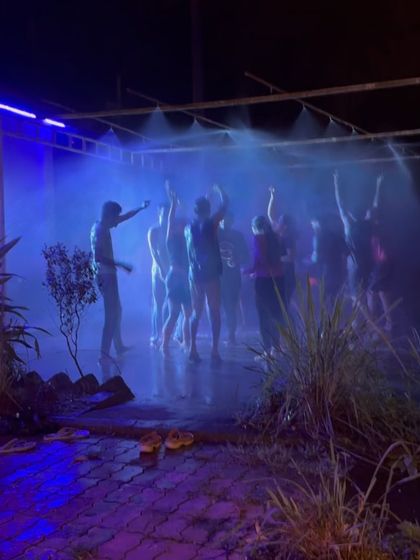 A rain dance party to cap off an adventurous day in Dandeli. I can arrange for unique fun-filled activities like this to make your corporate offsite unforgettable.