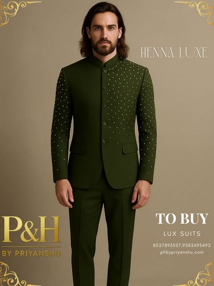 This angle shows the suit in motion, demonstrating its comfort and modern fit.