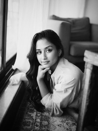 A quiet, thoughtful moment captured in black and white. So much of my creative process involves reflection and finding the story I want to tell before I even begin to move.