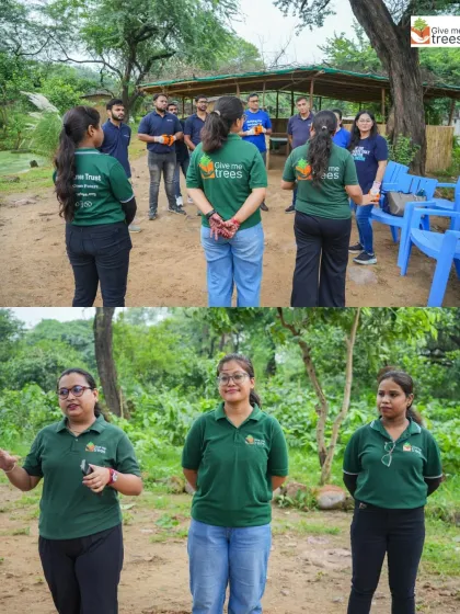 Our female team members briefing a group of corporate volunteers. We are proud to have strong, knowledgeable women leading our environmental education efforts.