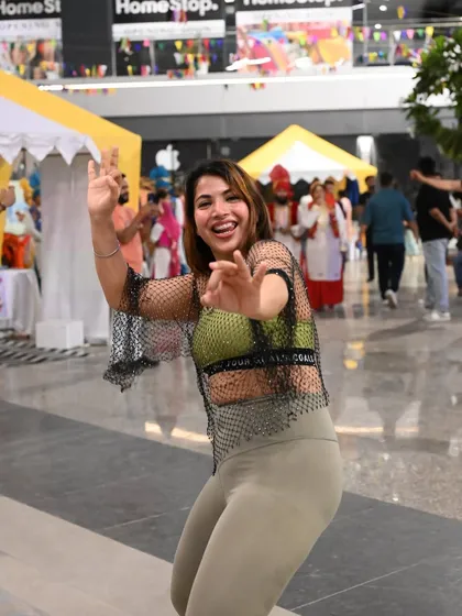 The pure joy of dancing. This photo captures the fun and high energy of one of my public Zumba events.