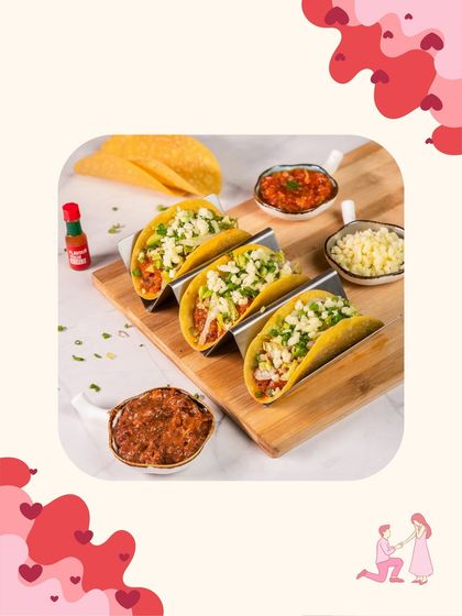 A platter of my vegetarian tacos, because every bite speaks a different love language.