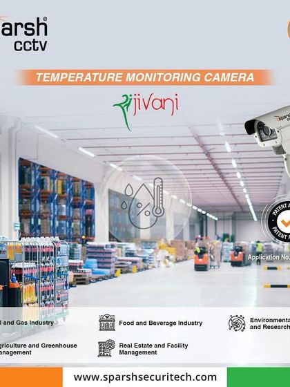 Our patent-applied Temperature Monitoring Camera, Jivani, uses IoT technology to accurately monitor temperatures in various industries, from food and beverage to oil and gas, helping maintain safety standards.