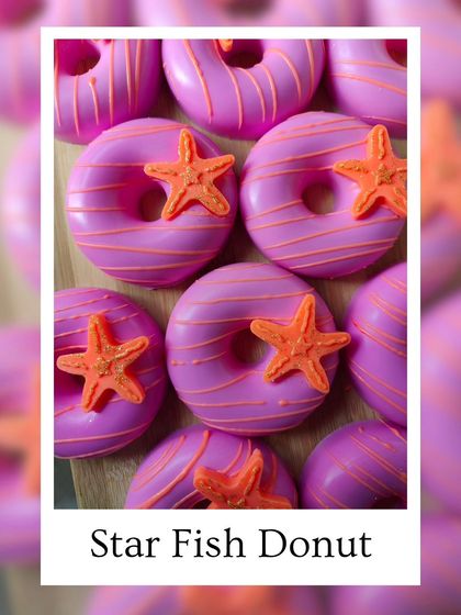 These starfish donut soaps are a fun twist on a classic. The vibrant purple base with the little orange starfish on top makes me dream of a tropical beach.