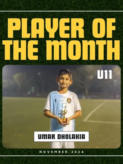 Umar Dholakia, our U11 Player of the Month for November 2024.