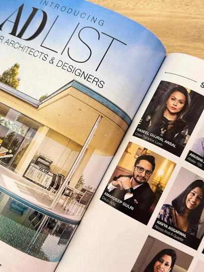 A look inside the AD List for Architects & Designers, where our founder, Amardeep Gulri, is featured. This recognition places us among the leading creative minds in the country.