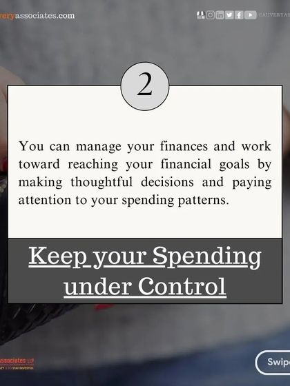 The second habit is to keep your spending under control. By paying close attention to your spending patterns and making thoughtful decisions, you can manage your finances effectively and work towards your long-term financial goals.
