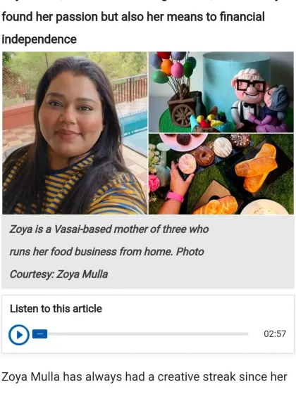 I was so emotional when I saw this article in Mid-Day. It’s a story about my journey as a mother of three, finding my passion and financial independence through baking. This feature reminds me how far I’ve come and I’m so grateful for everyone who has been a part of it.