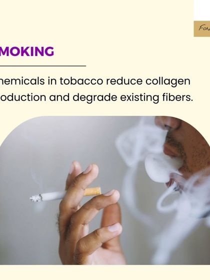 The chemicals in tobacco smoke are incredibly damaging to your skin. They reduce collagen production and degrade existing collagen fibers, leading to premature wrinkles and sagging skin. Quitting smoking is one of the best things you can do for your skin.