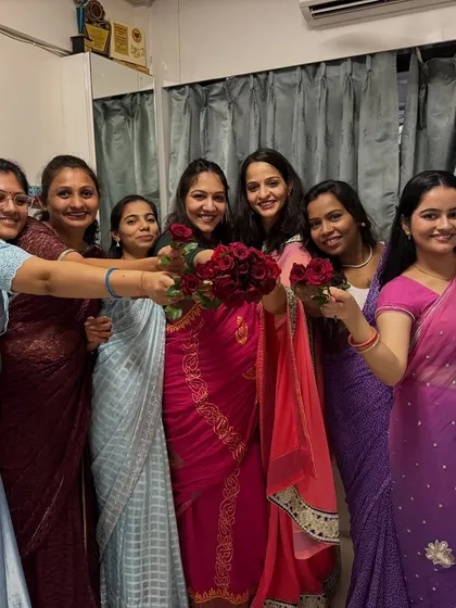 Celebrating Teacher's Day with my wonderful students. Their love and respect, shown here with beautiful red roses, are the greatest gifts a teacher can receive.