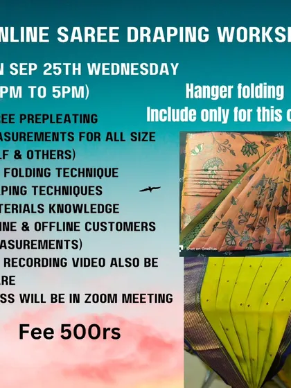 This workshop included hanger folding as a complimentary technique for this specific class.