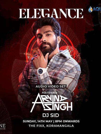 The poster for Elegance, a special Sunday event at The Fixx Bar after the elections.