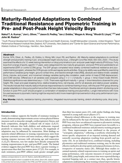 This is a look at my published research on maturity-related adaptations to training in youth athletes. My work is grounded in science, particularly when it comes to the long-term athletic development of children and adolescents.