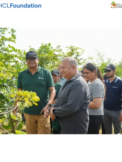 We celebrated HCL's Foundation Day with their employees and local school students at our Harit Upvan site. It was wonderful to see everyone, especially the children, get involved in the plantation drive, building a personal connection to nature.