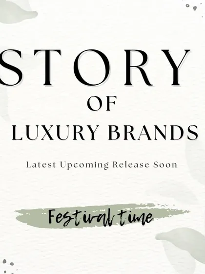 This graphic reinforces my brand story: "Story of Luxury Brands," promising a curated, high-quality experience.