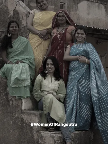 The women of Rangsutra. This photo captures some of our team members and artisans, representing the collective strength and spirit that drives our work forward.