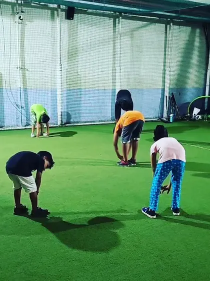 Our toddler group stretching after their summer break. We ease them back into training with a focus on flexibility and mobility.