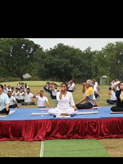 It was an honor to lead a large session for the 10th International Yoga Day at Yol Cantt, Dharamshala. Moments like these, sharing the practice with the community, are what make this journey so rewarding. Here we are all practicing Anulom Vilom pranayama together.