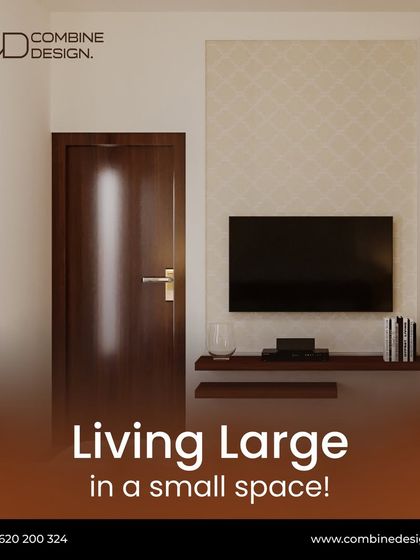 Living large in a small space! This graphic shows how contemporary vibes and modern design don't require a huge area.