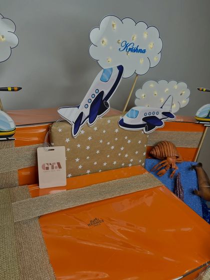 A close-up of the 'air' part of the 'Land and Sea' hamper for the Ambani twins.