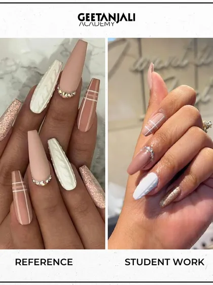 See the results for yourself. On the left is a complex reference design, and on the right is the impressive recreation by one of our students, showcasing their skill in shaping, line work, and 3D textures.