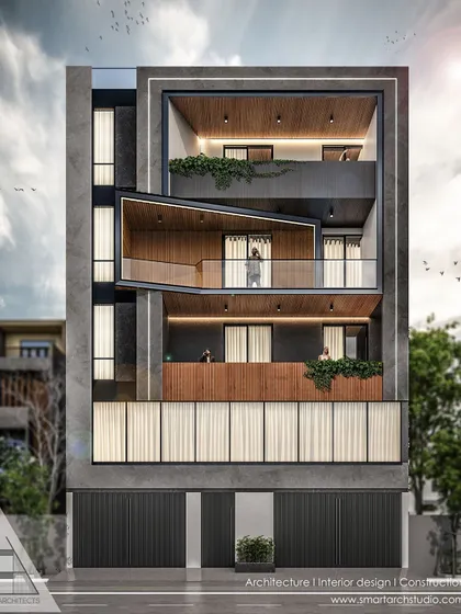 This upcoming residential project in Tagore Park showcases our use of layered balconies and a mix of wood and concrete textures. The design frames views and creates private outdoor spaces for each level.